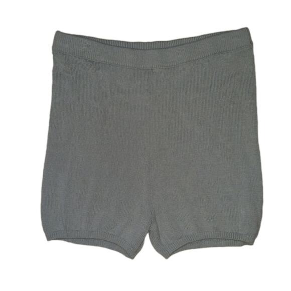 NWT Reformation "Roze" Knitted High-Waist Shorts in Neutral Stone Size XL - Picture 4 of 5